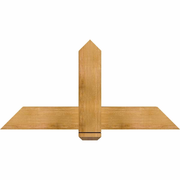 Ekena Millwork Eugene Rough Sawn Timber Gable Bracket, Western Red Cedar, 48"W x 24"H x 4"D x 6"F, 12/12 Pitch GBW048X24X0406EUG00RWR - main